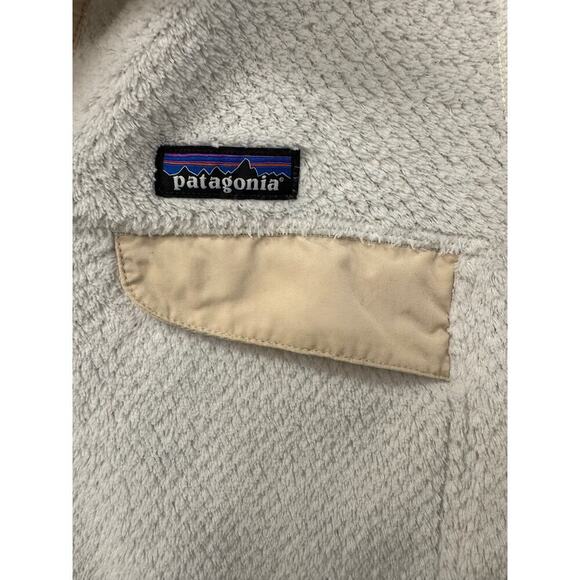 Patagonia Women's Medium Cream Re-Tool Snap-T Fleece Preppy Outdoor Pullover - Picture 5 of 7